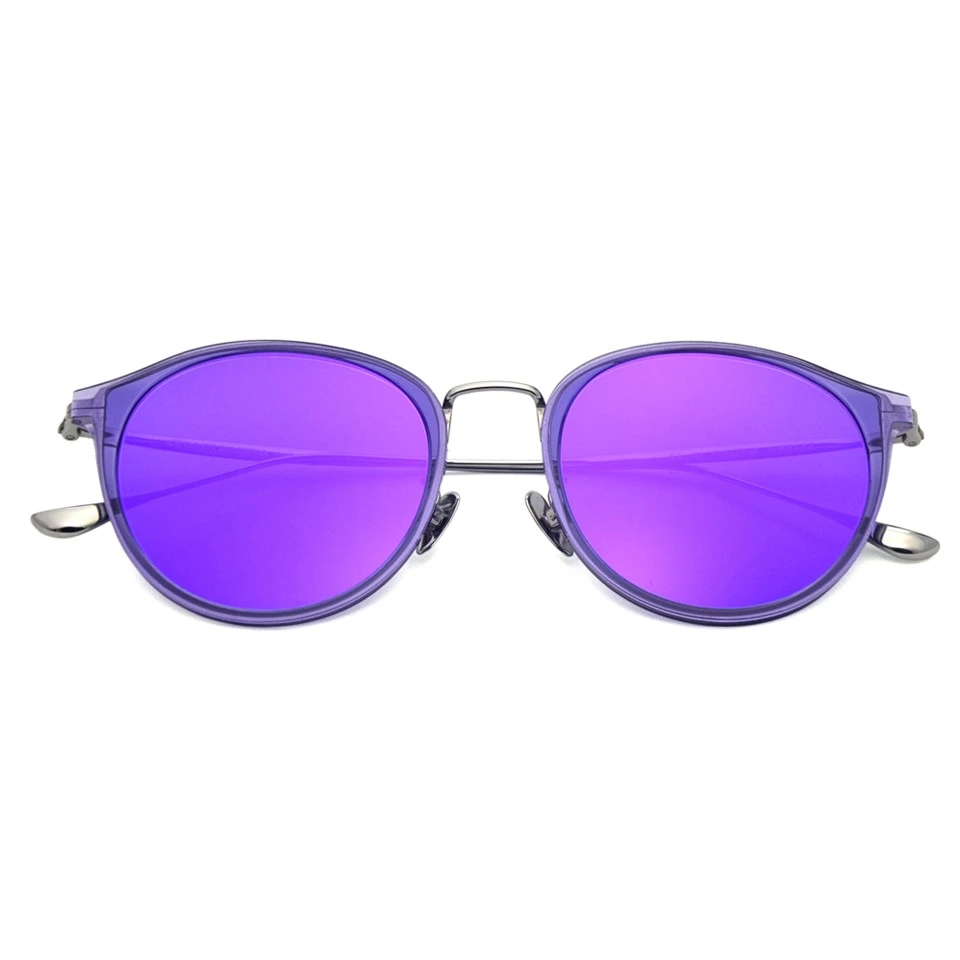 Titanium Mirrored Purple Sunglasses